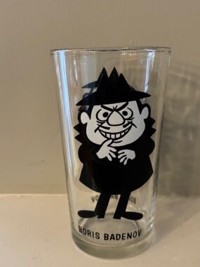 Vintage1976 Pepsi Collector Series Boris Badenov Glass from Rocky and Bullwinkle